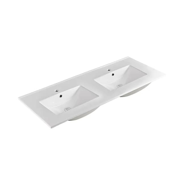 48 inch Bathroom Ceramic Basin with Double Bowls