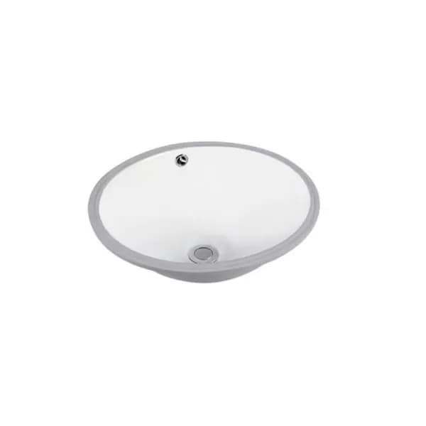 13" Oval Undermount White Basin