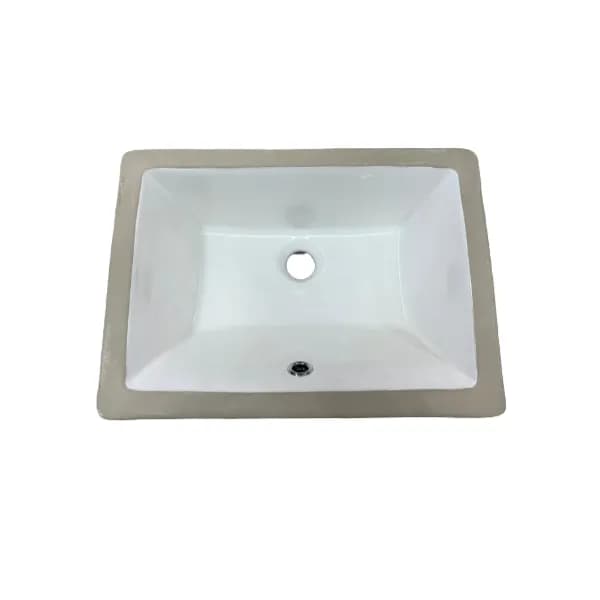 18" Undermount White Ceramic Basin