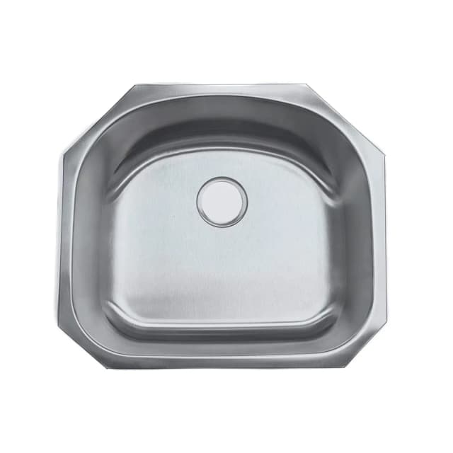 23 inch D Shape Stainless Steel Corner Undermount Kitchen Sink
