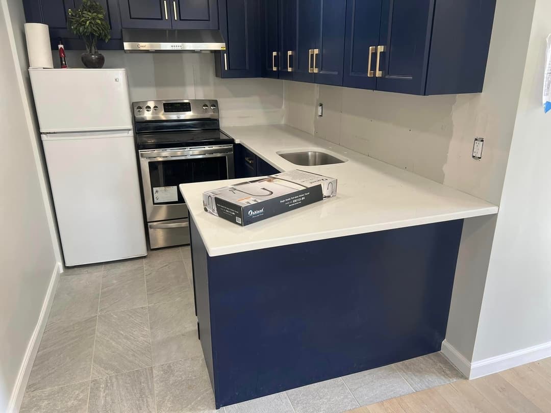 Compact Kitchen Makeover with Island